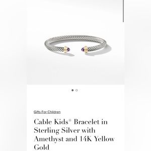 David yurman cable kids amethyst bracelet
